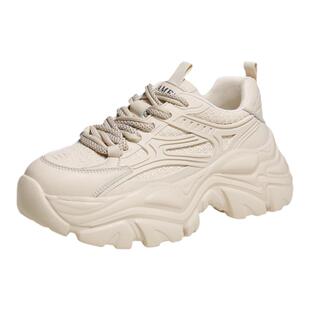 骆驼女鞋2026年春夏季老爹鞋女款厚底增高休闲跑步运动鞋