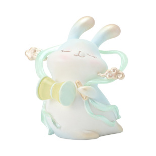 中秋节玉兔摆件月兔子文创飞天兔盲盒桌面装饰布置乔迁礼物小礼品