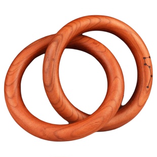 道家法器饰品手把件雷击木枣木桃木乾坤圈阴阳环男女手镯手环