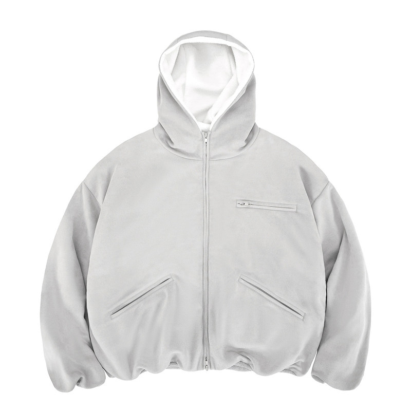 Glowing Box 秋冬新款美式cleanfit棉服夹克加绒加厚连帽卫衣外套