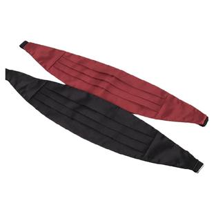 演出宴会婚礼服主持衬衫腰封黑色酒红色商务休闲宴会礼服束腰腰封