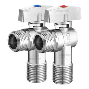 304不锈钢大流量角阀球芯球阀冷热热水器专用全开水阀开关三角阀