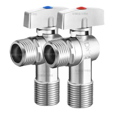 304不锈钢大流量角阀球芯球阀冷热热水器专用全开水阀开关三角阀