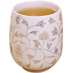 茶杯陶瓷带把水杯瓷杯杯瓷喝水瓷器杯瓷器茶碗家用杯子套装茶具