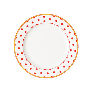 欧式轻奢陶瓷菜盘牛排骨瓷西餐具高级感碗碟盘子红色套装乔迁结婚