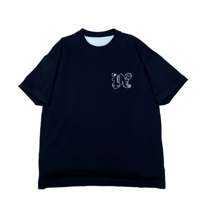 夏季美式宽松短袖字母印花T恤男