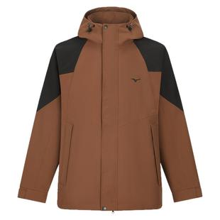 Mizuno美津浓新款三合一可拆卸防风连帽双重防护门襟防风衣登山服