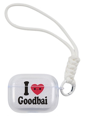 GOODBAI 爱心表情slogan印花透明耳机保护壳