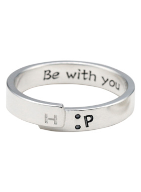 原创定做999足银情侣图案戒指