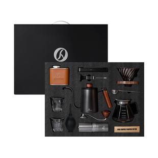 Starstart手冲咖啡壶套装礼盒 手磨咖啡研磨豆机12件全套咖啡器具