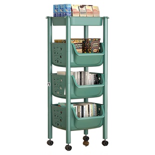 厨房置物架落地多层用品家用大全菜篮子蔬菜小推车玩具书本收纳架