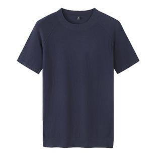 【舒适100%棉】肌肉男14针cleanfit纯棉圆领T恤男士休闲灰色短袖