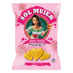 Sol Mujer墨西哥少女美国进口玉米片薯片休闲零食非油炸原味心形