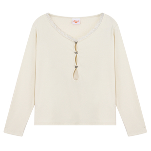 YUZI鱼子针织衫花边下摆两件套女复古甜美温柔宽松上衣大码女装