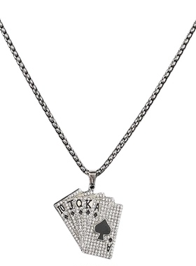 扑克牌项链男女学生潮流小众礼品