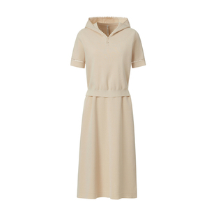 VGRASS秋冬新款针织罩衫针梭镶拼连衣裙两件套设计连衣裙长裙