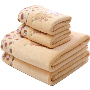 洗澡大浴巾毛巾套装沙滩洗澡成人男女儿童浴巾比纯棉吸水