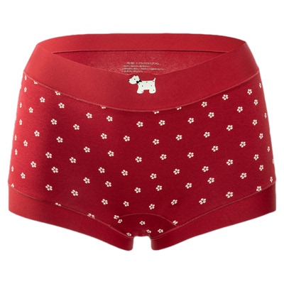 软萌小狗小碎花女款平角内裤