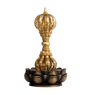 藏式纯全铜五股金刚杵底座九股金刚杵通用底座尼泊尔工艺家用摆件