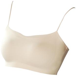 猫人无痕内衣女抹胸防走光夏吊带背心运动文胸细肩带美背裹胸薄款