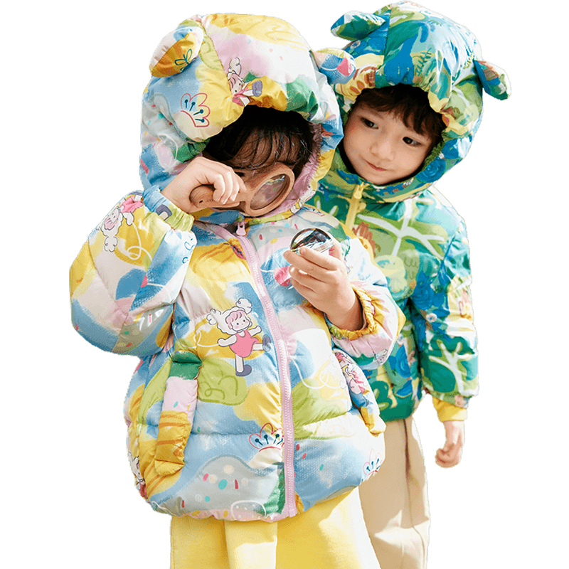 巴拉巴拉男童女童羽绒服儿童洋气红色加厚外套冬季新款童装宝宝潮