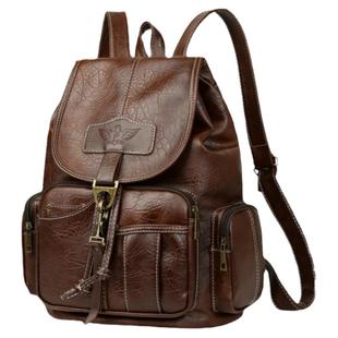 港风复古双肩包女2025新款洋气网红挂钩时尚潮流百搭休闲旅行背包