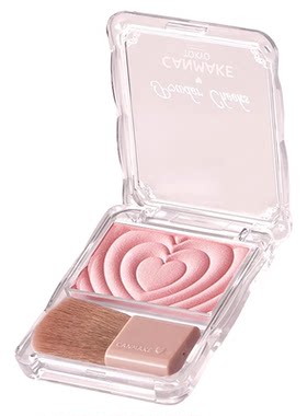 CANMAKE/日本井田爱心浮雕单色腮红自然光泽高光小巧便携带刷子
