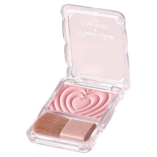 CANMAKE/日本井田爱心浮雕单色腮红自然光泽高光小巧便携带刷子