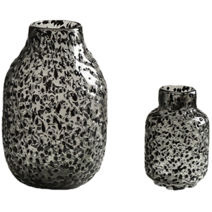 中古花瓶高颜值花瓶玻璃小ins窄口家居大肚子桌面鲜花轻奢插花瓶