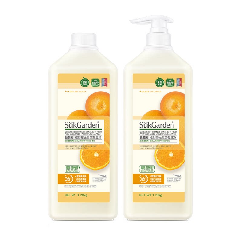 蔬果园洗洁精家用大桶食品用a类洗涤灵剂洗碗液去重油果蔬清洁剂