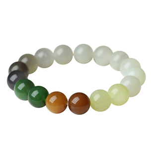 【孤品】阆苑奇瑛-精品多宝和田玉手链散珠手串亲宝水晶女款饰品