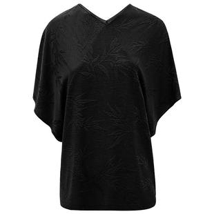 【3件5折】COCOBELLA竹叶提花蝙蝠袖柔软针织衫松弛感T恤TS7019-5