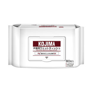 kojima宠物湿巾猫咪狗狗专用湿巾去泪痕湿巾纸清洁湿纸巾80抽*4包