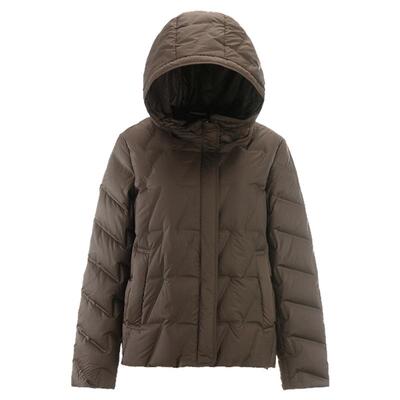 连帽含白鸭绒羽绒服女