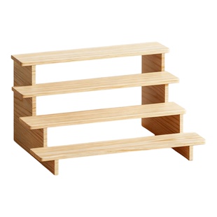 实木阶梯展示架盲盒展示架泡泡玛特陈列架置物架手串多肉绿植架子