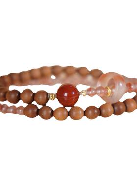 【舒缓情绪】印度老山檀南红手链