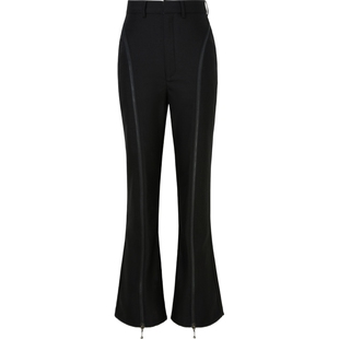 【折扣】MARRKNULL Deformation女拉链缀饰羊毛混纺长裤