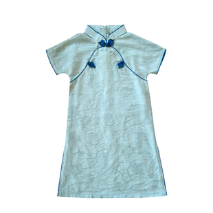 儿童旗袍夏季新款女童汉服素雅国风连衣裙宝宝汉服新中式童装轻薄