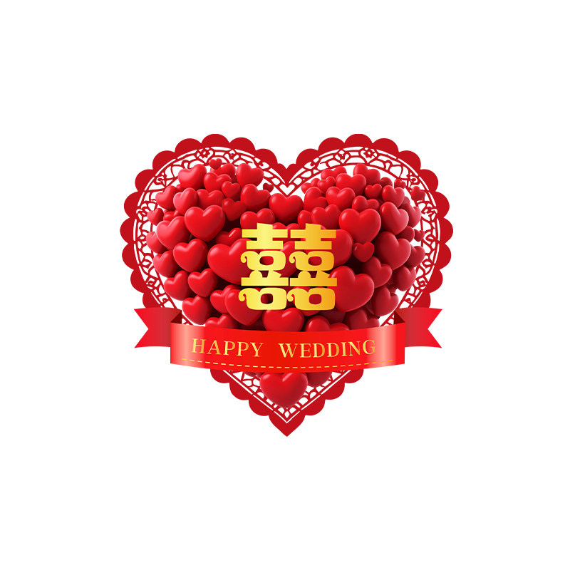 新婚快乐吾家有喜静电窗花贴