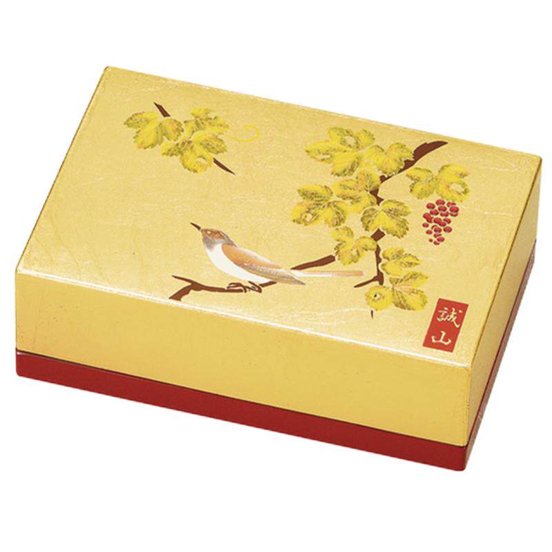 日本进口山中漆器金箔首饰盒