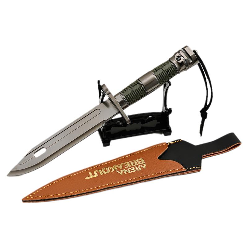 22CM 暗区突围游戏周边手办M9军刀全金属玩具工艺品摆件武器模型
