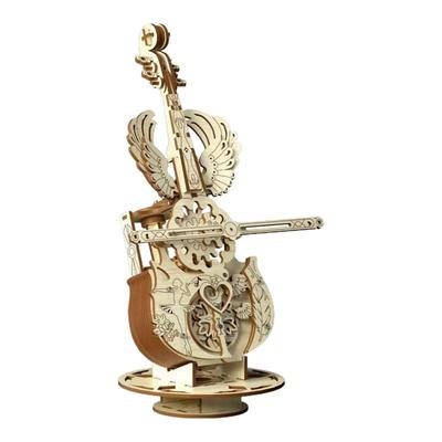 送女朋友闺蜜大提琴木制diy模型