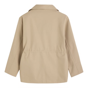 Aquascutum/雅格狮丹秋冬新品女士挺括抽绳收腰夹克外套上衣气质