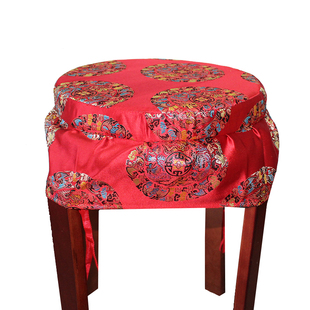 仿古典红木鼓凳圆形方形垫子实木中式椅子座垫圆凳坐垫防滑定做