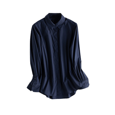 Justalit韩版简约通勤休闲女衬衫