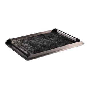 一匚 现代轻奢仿真马毛托盘俊马手办组合 样板间会所洽谈区桌面