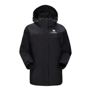 骆驼夹棉冲锋衣男女2025春季新款硬壳外套防风防水进藏棉服正品