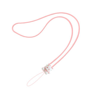 挂脖长挂绳可爱硅胶u盘ccd钥匙校卡耳机手机挂件粉色儿童女链饰带