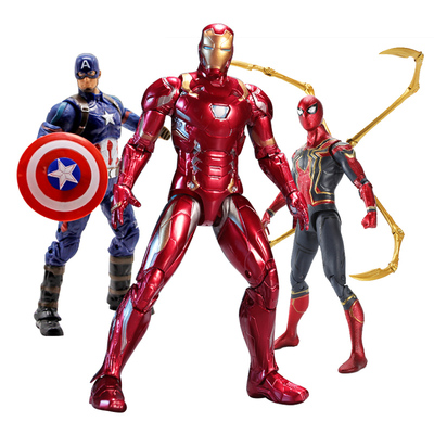 手办钢铁侠玩具发光摆件人偶模型