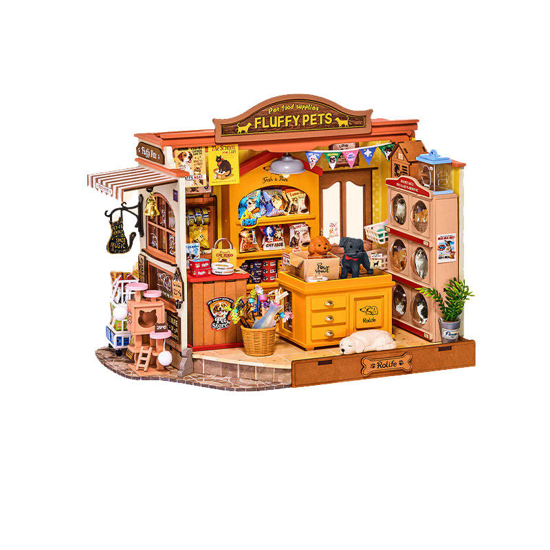 若来diy小屋萌宠商店手工拼装